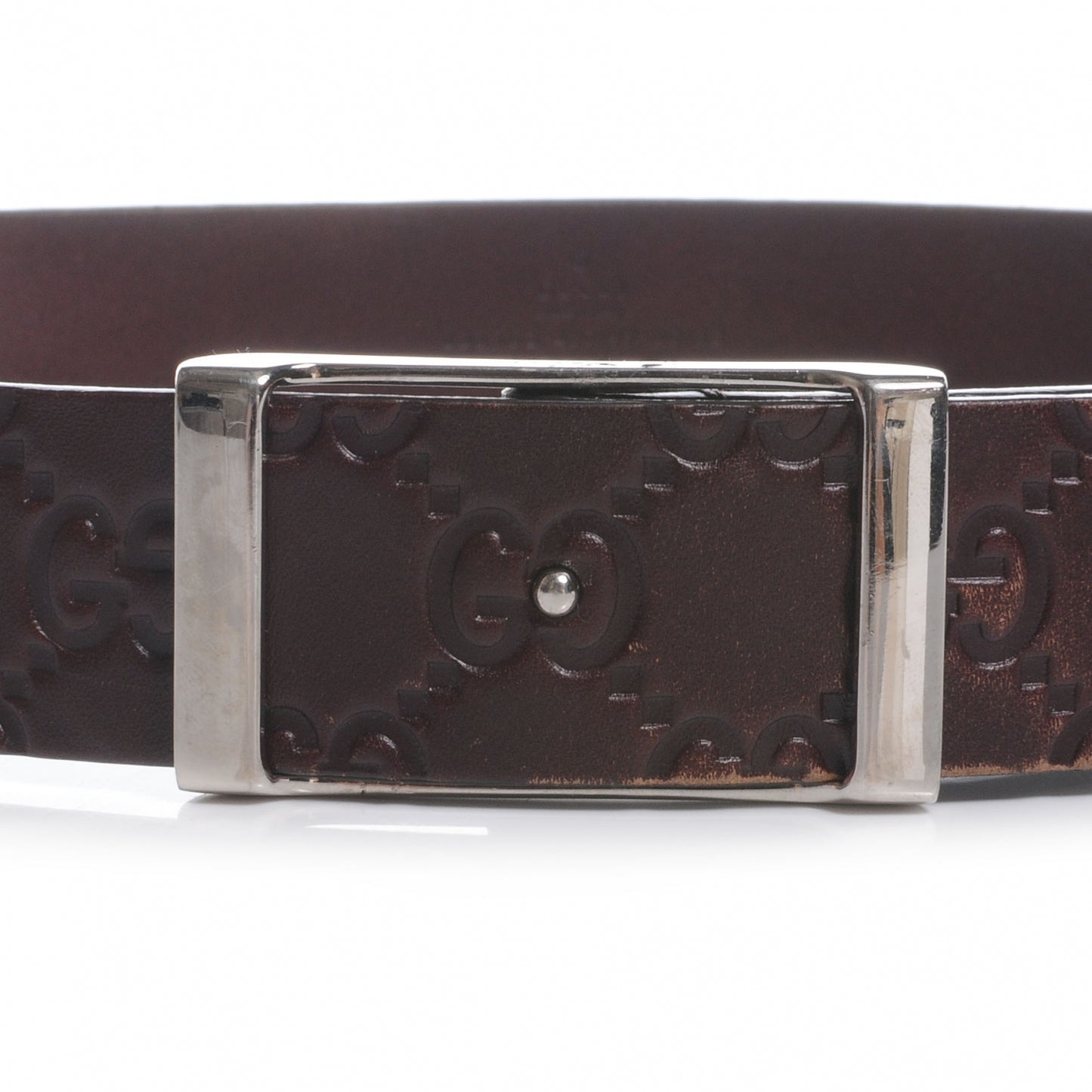 Guccissima Leather Belt 80 32 Brown
