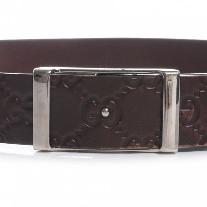 Gucci Guccissima Leather Belt 80 32 Brown 4 of 5