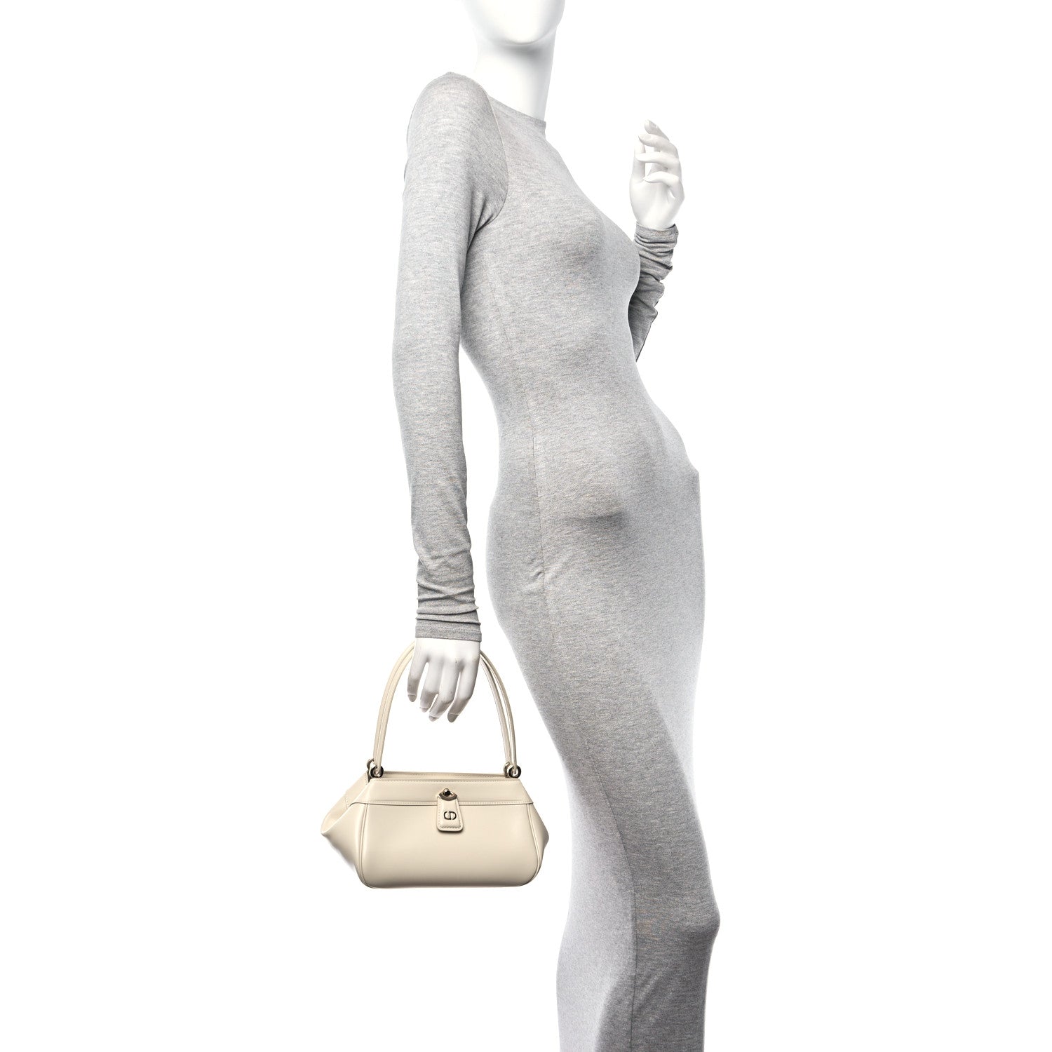 Christian Dior Calfskin Small Key Shoulder Bag Dusty Ivory 2 of 10