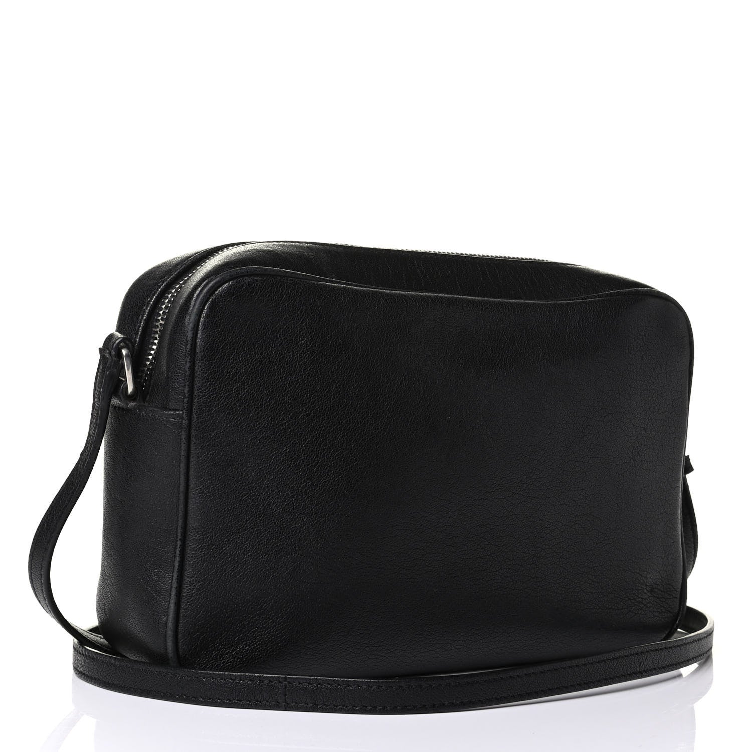 Saint Laurent Lambskin Monogram Embossed Small Lou Camera Bag Black 3 of 8