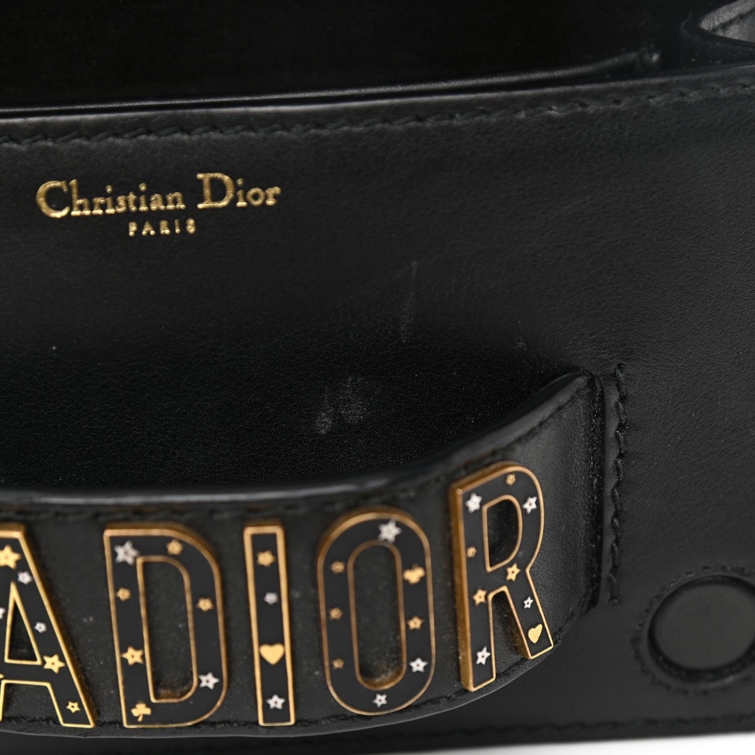 Christian Dior Calfskin Studded Mini J'Adior Chain Flap Bag Black 11 of 11