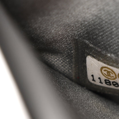 Chanel Lambskin Camellia Embossed Yen Wallet Black 8 of 13