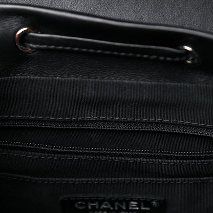 Chanel Calfskin Chevron Quilted Small Urban Spirit Backpack Black 9 of 13