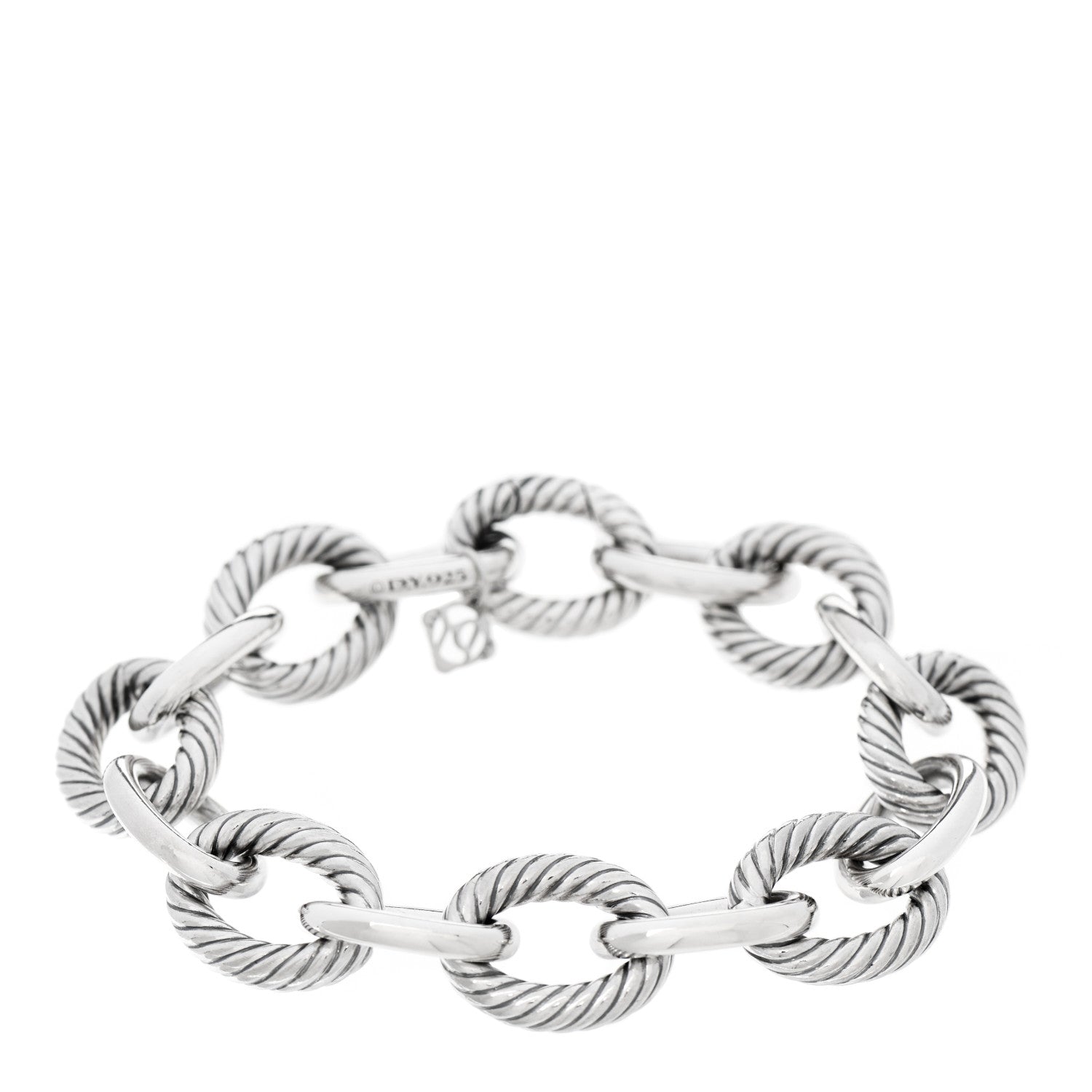 David Yurman Sterling Silver 17mm Extra Large Oval Link Bracelet 1 of 3