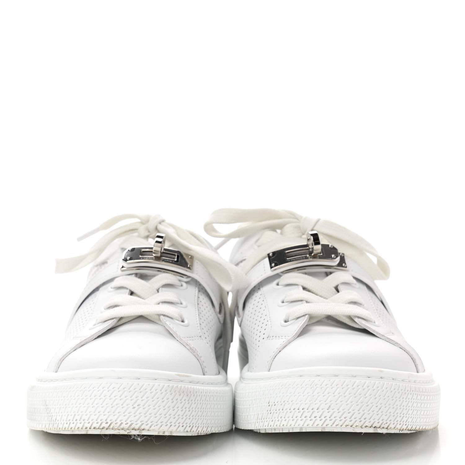 Hermes Calfskin Perforated Day Sneakers 36 White 2 of 12