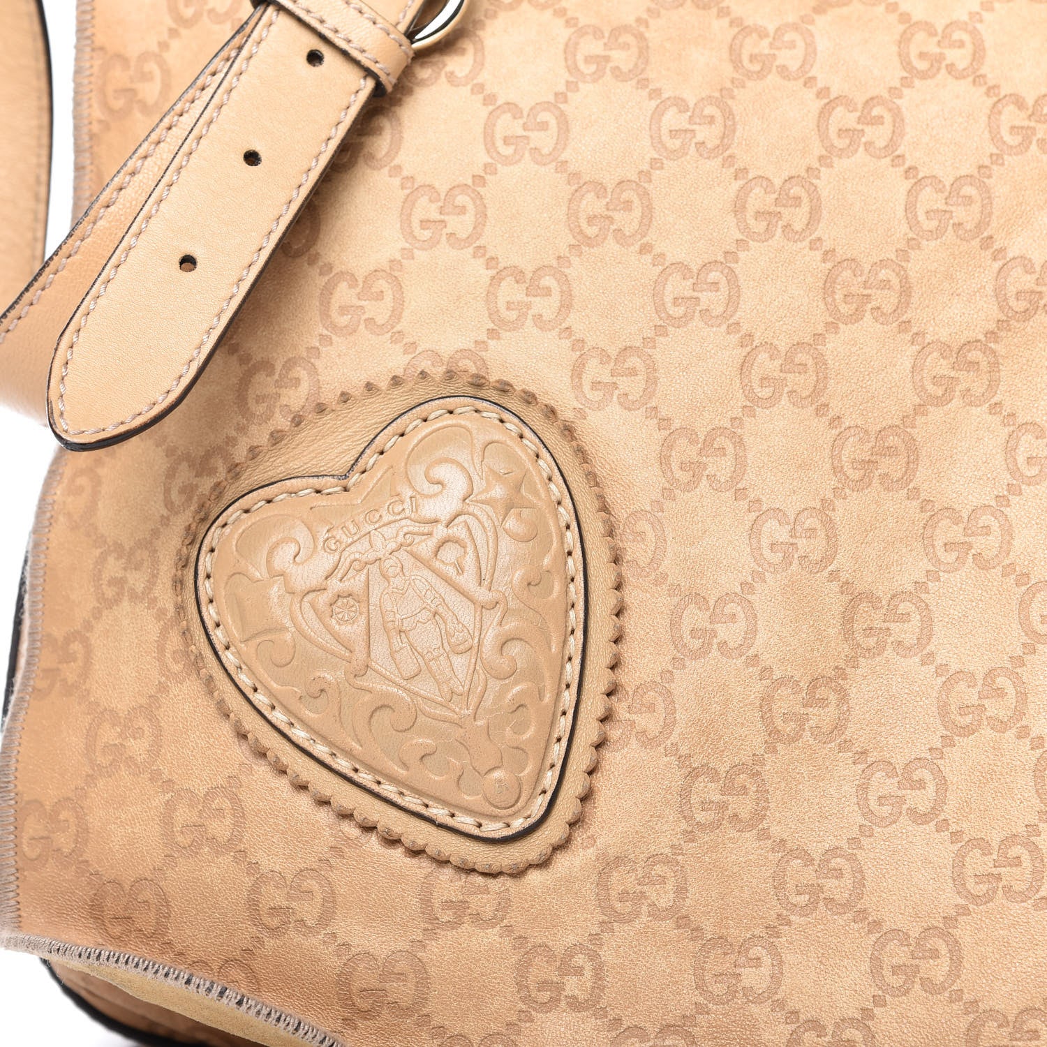Gucci Guccissima Tribeca Messenger Bag Beige 10 of 10