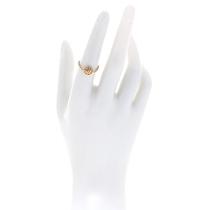 Christian Dior 18K Yellow Gold Diamond Mother of Pearl Rose Des Vents Ring 53 6.25 3 of 6