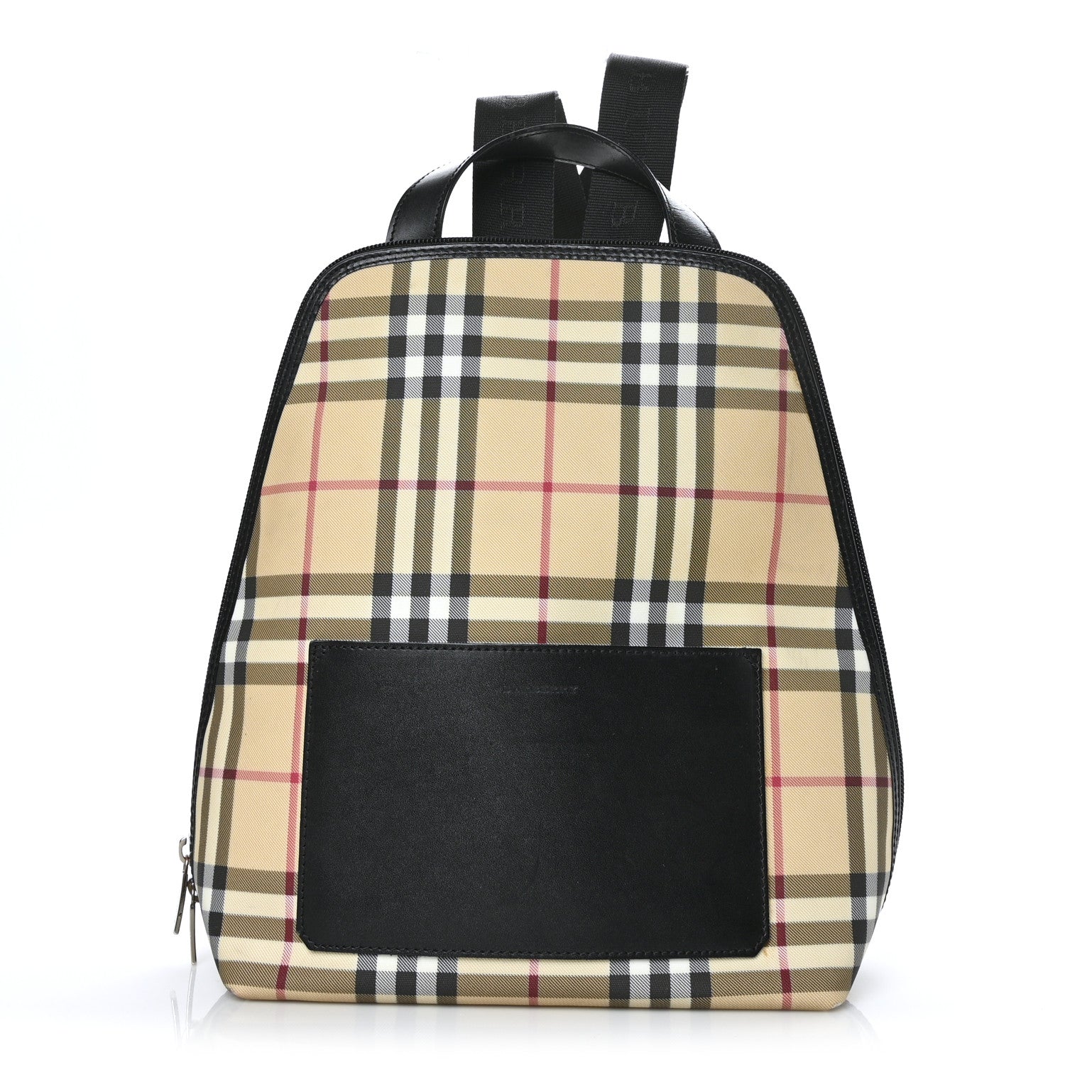 Burberry Canvas House Check Backpack Black 1 of 8