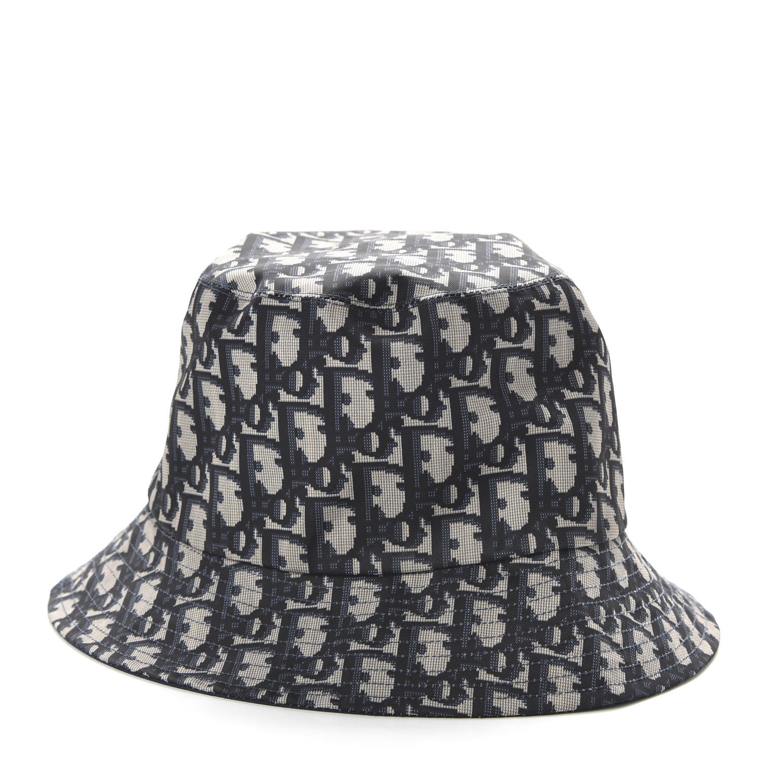 Christian Dior Oblique Reversible Teddy-D Brim Bucket Hat 57 Blue 5 of 8