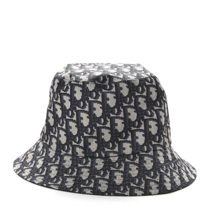 Christian Dior Oblique Reversible Teddy-D Brim Bucket Hat 57 Blue 5 of 8