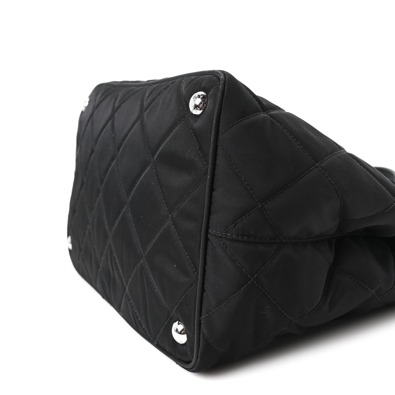 Prada Nylon Tessuto Impuntu Quilted Tote Black 11 of 11