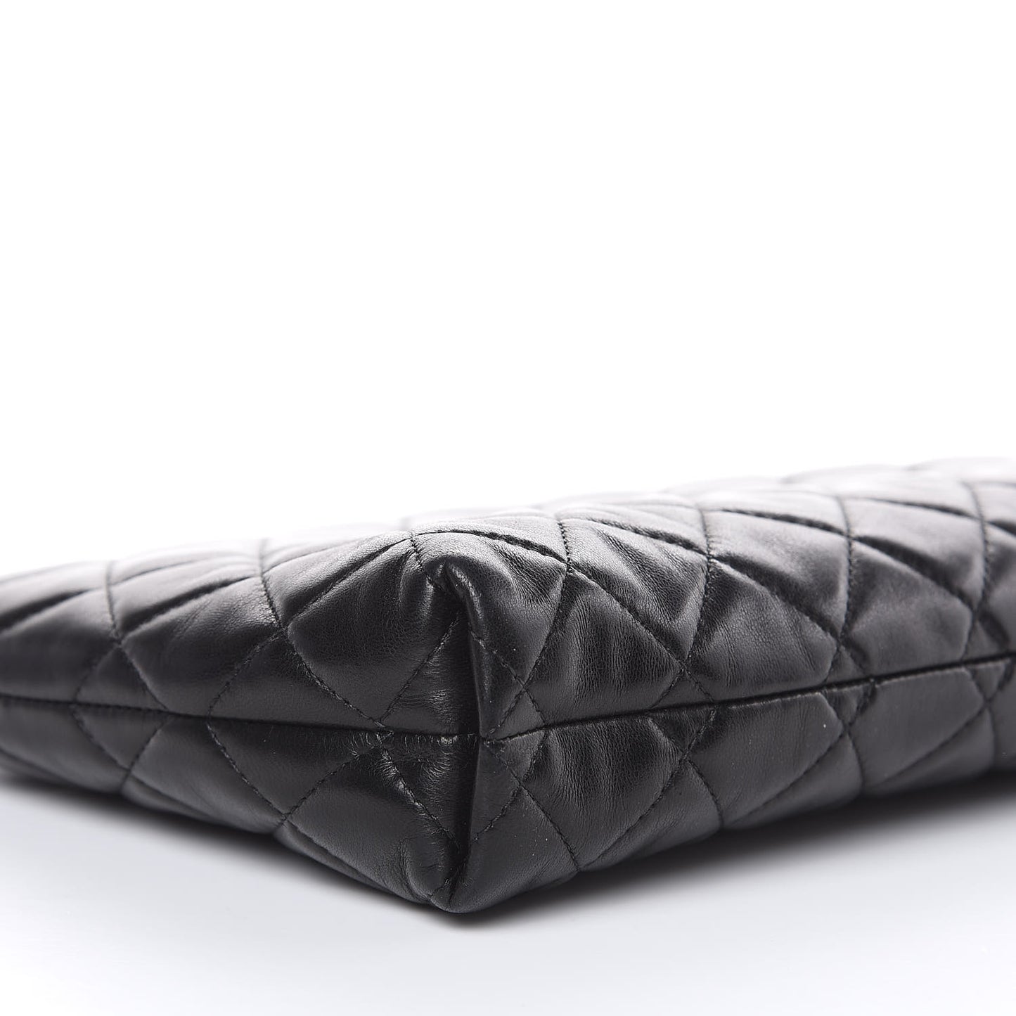 Lambskin Quilted Clutch Black