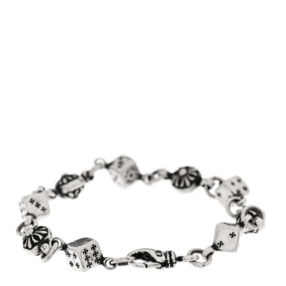 Chrome Hearts Sterling Silver Dice 9 Link Bracelet 2 of 4