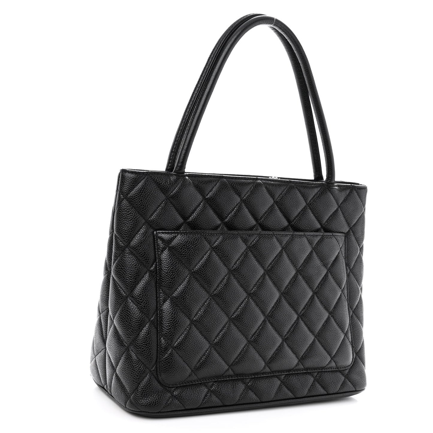 Caviar Quilted Medallion Tote Black