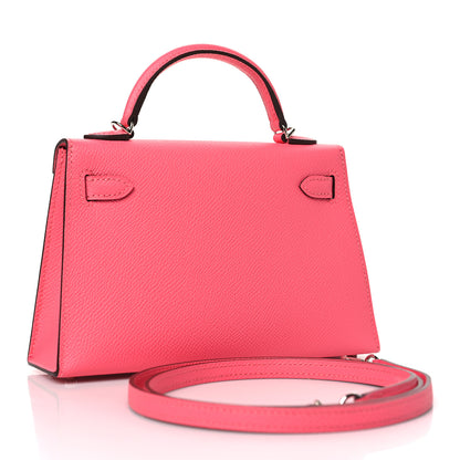 Hermes Epsom Mini Kelly Sellier 20 Rose Azalee 3 of 11