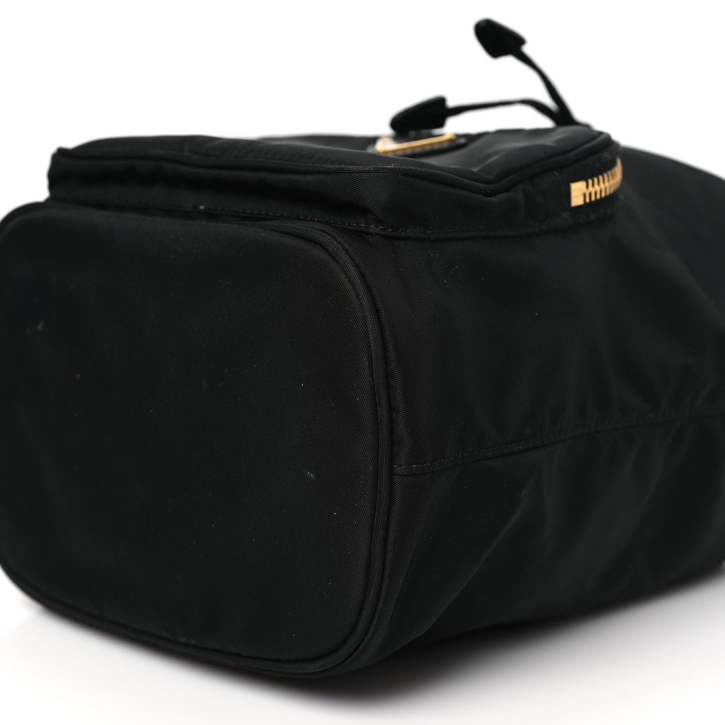 Saffiano Tessuto Nylon Mini Bucket Crossbody Bag Black