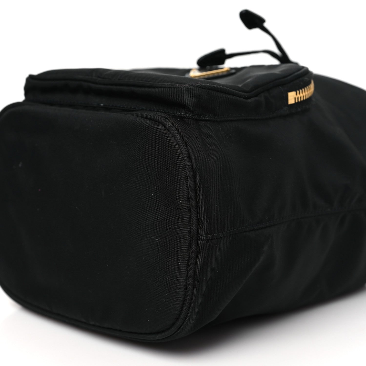 Prada Saffiano Tessuto Nylon Mini Bucket Crossbody Bag Black 11 of 11