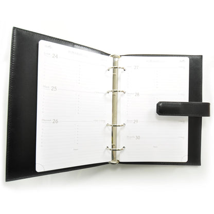 Hermes Leather Adaptable Annual Agenda w Refill Black 5 of 7