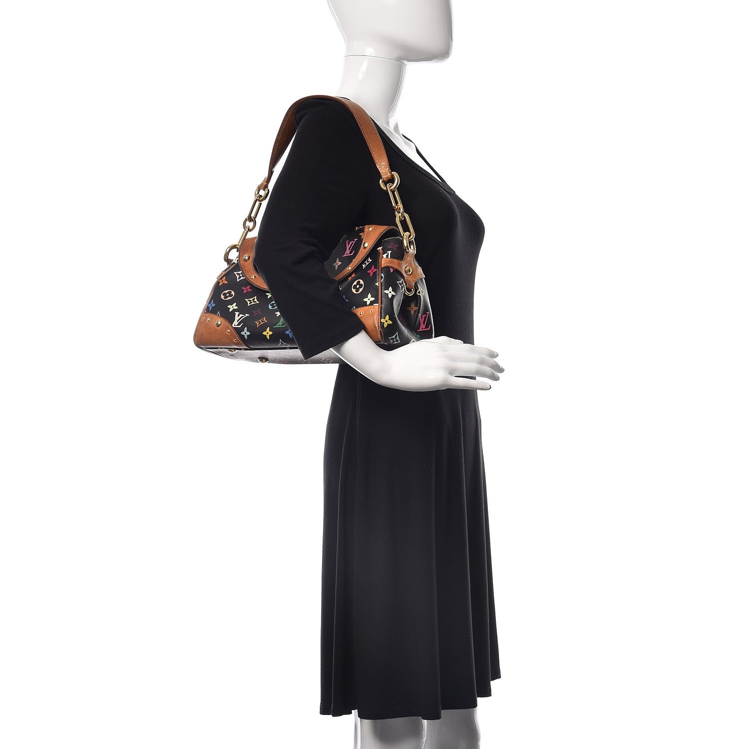 Louis Vuitton Monogram Multicolor Beverly MM Black 2 of 33