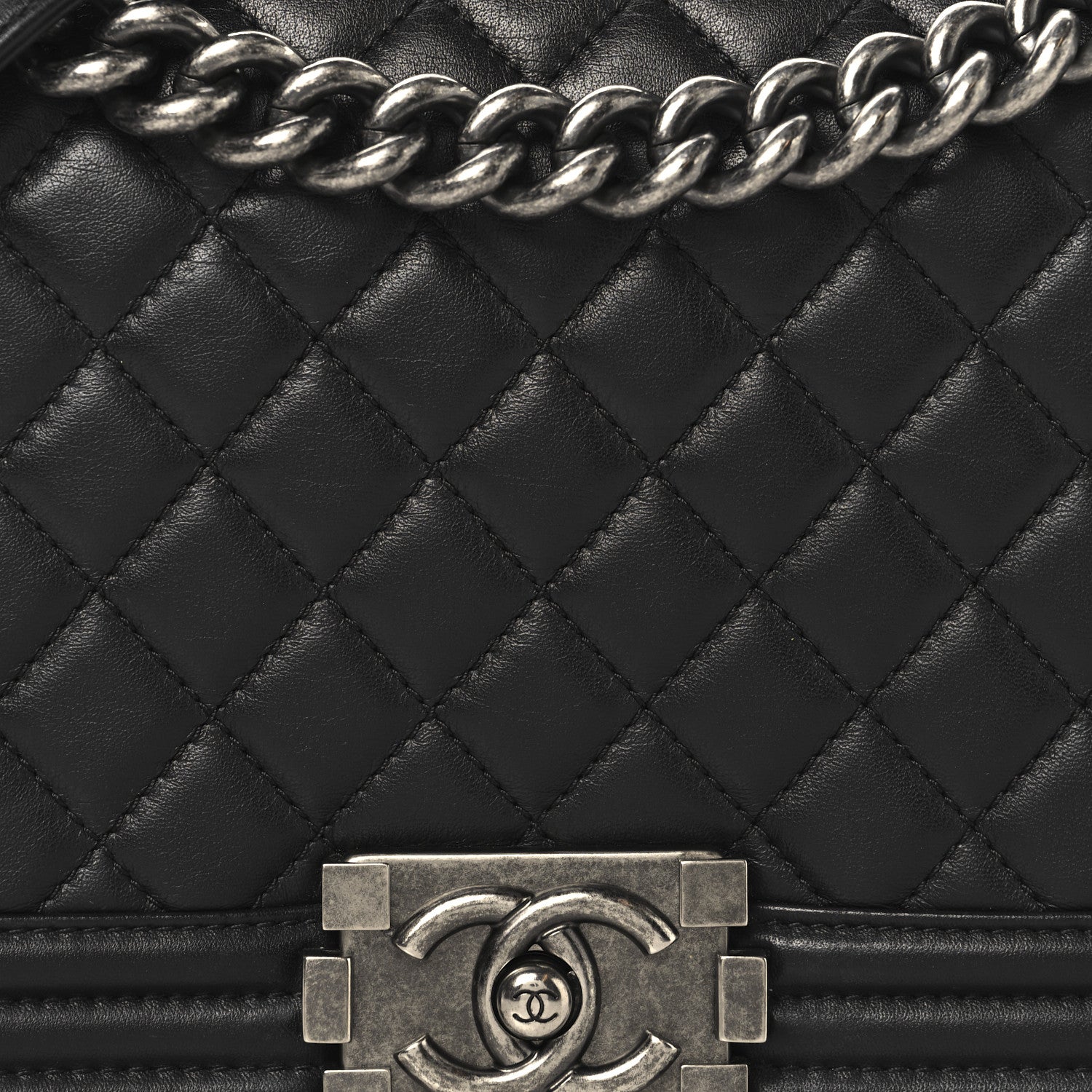 Chanel Calfskin Quilted Medium Boy Flap Black 8 of 12