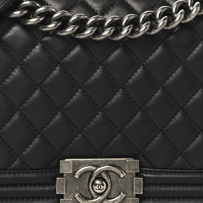 Chanel Calfskin Quilted Medium Boy Flap Black 8 of 12