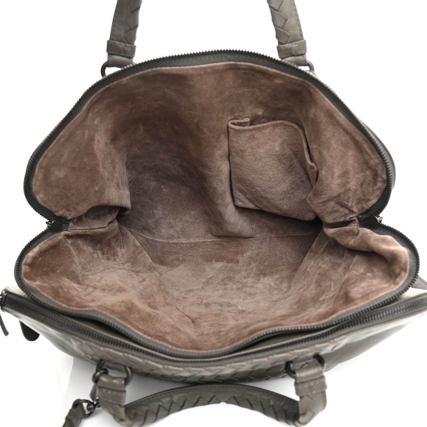 Bottega Veneta Calfskin Intrecciato Large Leggero Tote Kaki Fondente 5 of 14