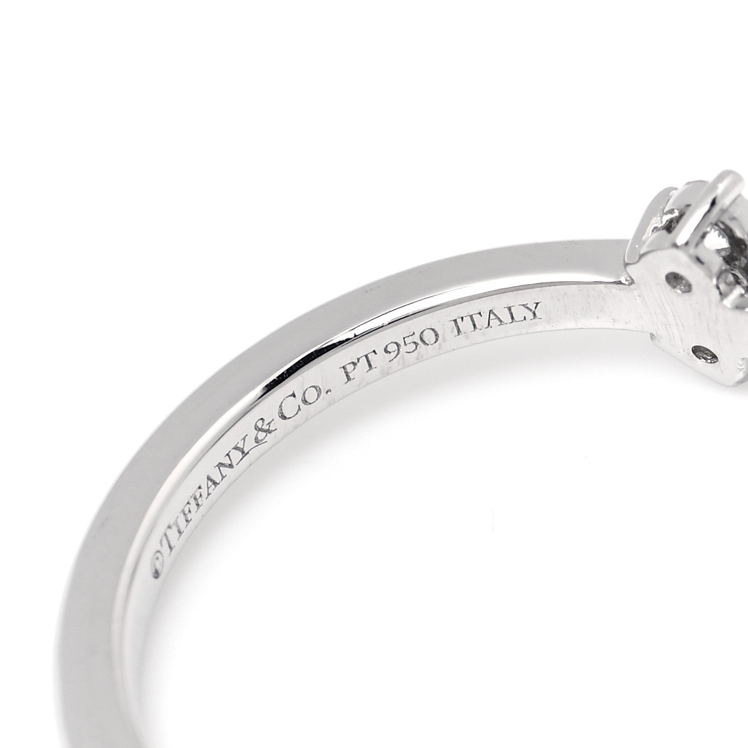 Tiffany Platinum Diamond Aria Open Ring 50 5.5 4 of 5