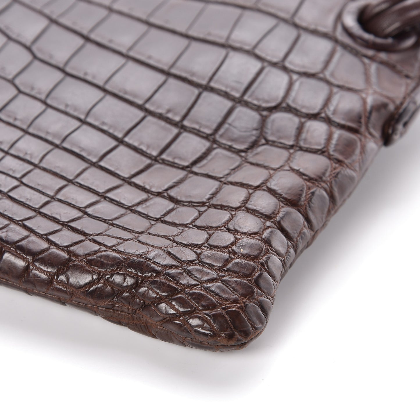 Crocodile Shoulder Bag Brown