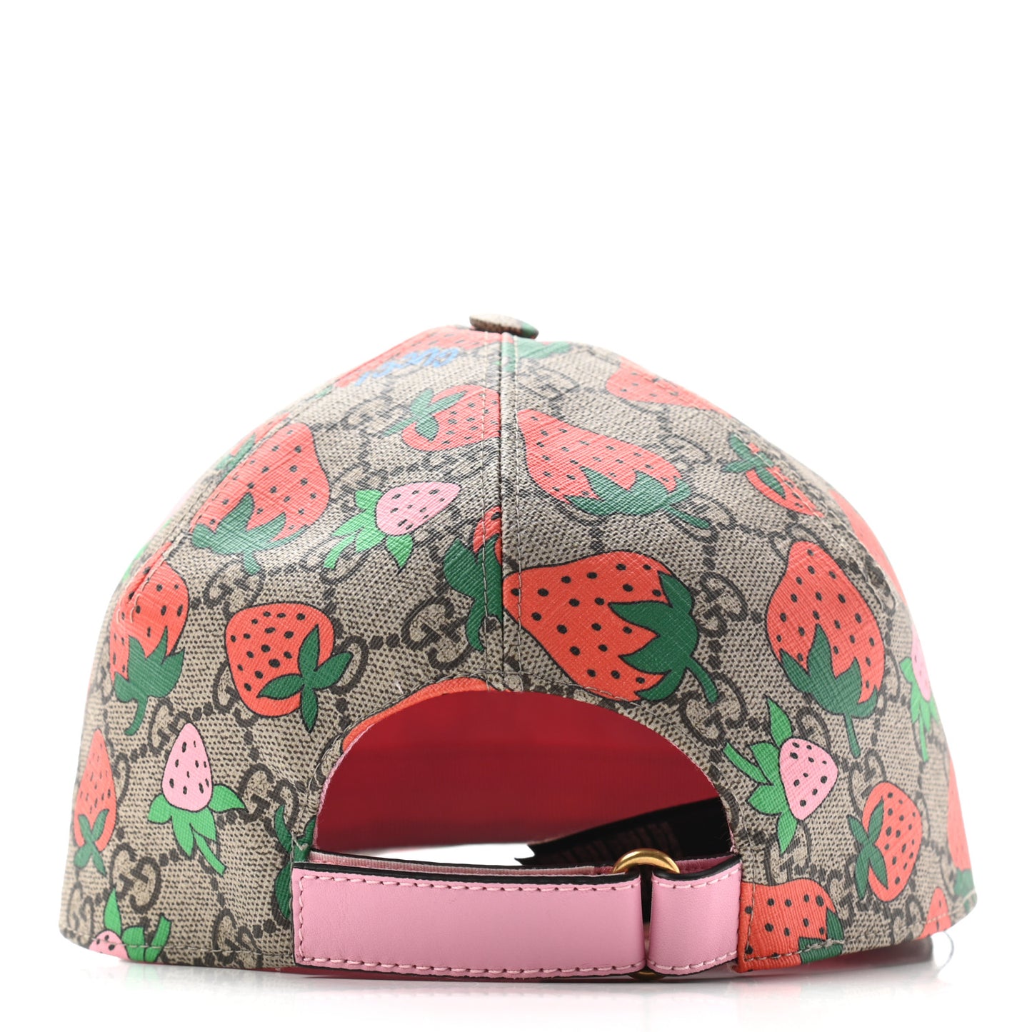 GG Supreme Monogram Strawberry Baseball Hat L Beige