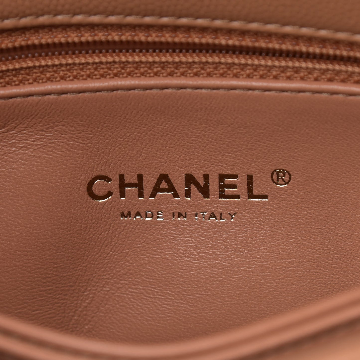 Caviar Quilted Mini Coco Handle Flap Brown