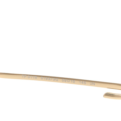 Tiffany Metal Knot Aviator Sunglasses TF3116 Pale Gold 5 of 9
