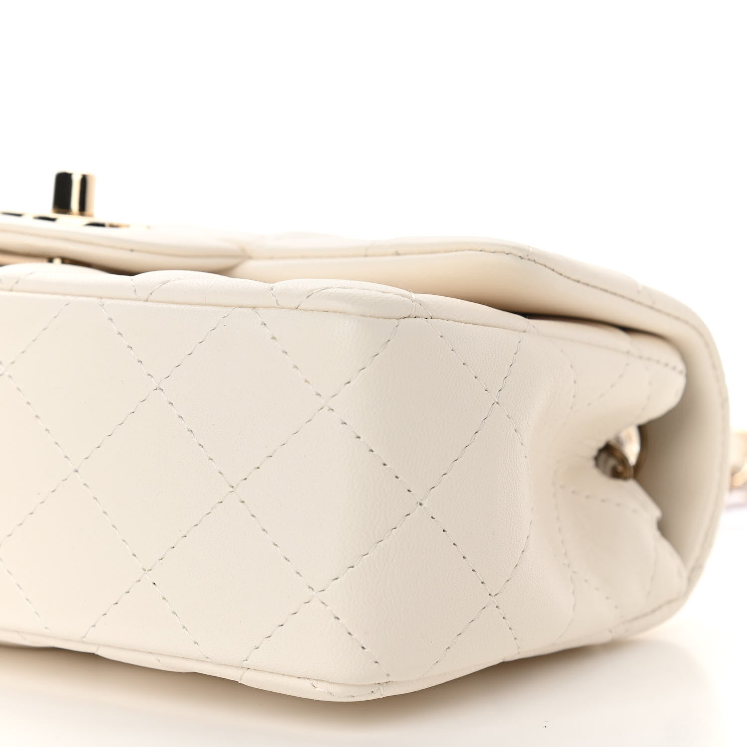 Chanel Lambskin Quilted Mini Rectangular Flap White 10 of 11
