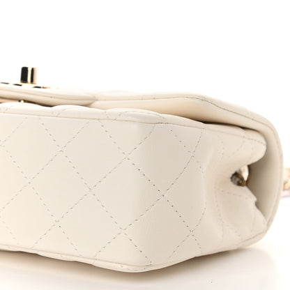 Chanel Lambskin Quilted Mini Rectangular Flap White 10 of 11