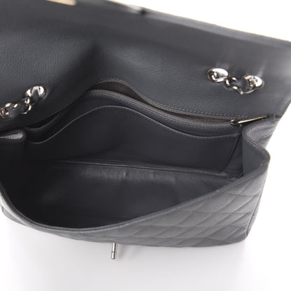 Chanel Caviar Quilted Jumbo Single Flap Grey 4 of 10