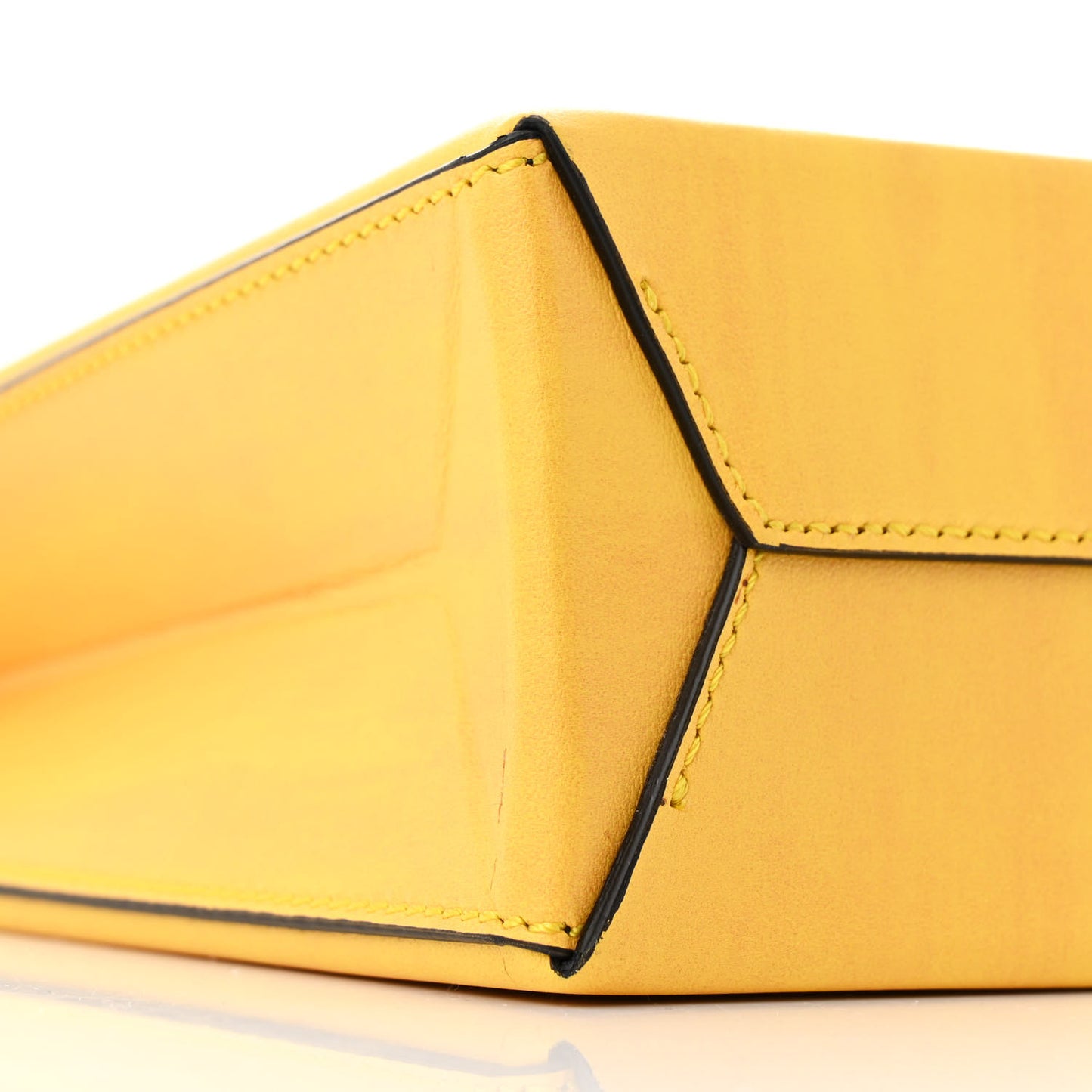 Vitello Fluffy Logo Small Pack Shopper Tote Yellow Box Black