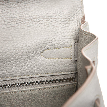 Hermes Taurillon Clemence Kelly Retourne 32 Gris Perle 15 of 33