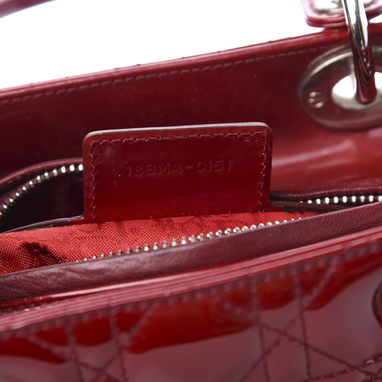 Christian Dior Patent Cannage Medium Lady Dior Red 7 of 11