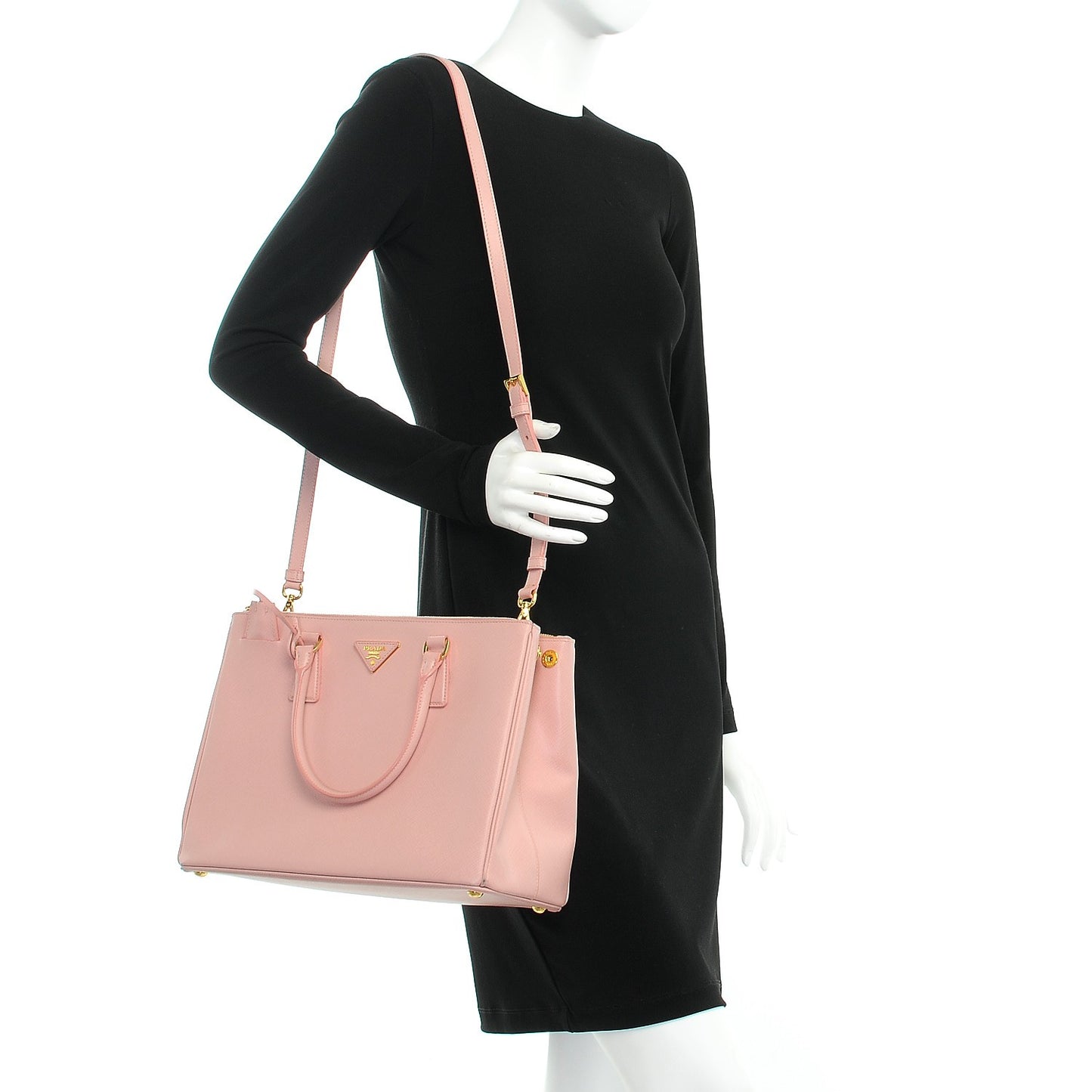 Saffiano Medium Galleria Double Zip Tote Orchidea