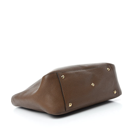 Fendi Cuoio Romano Selleria Medium FF Tote Brown 4 of 10