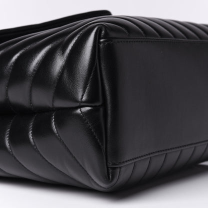 Saint Laurent Calfskin Y Quilted Monogram Medium Loulou Chain Satchel Black 9 of 10