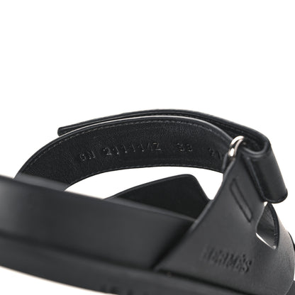 Hermes Calfskin Womens Chypre Sandals 38 Black 8 of 11
