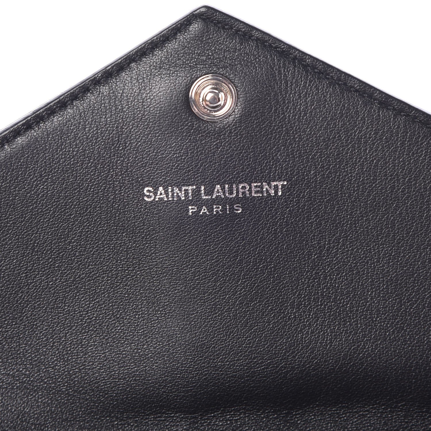 Saint Laurent Calfskin Monogram Tri Pocket Crossbody Bag Black 6 of 10
