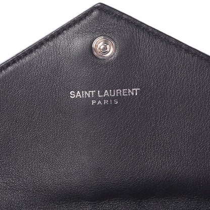 Saint Laurent Calfskin Monogram Tri Pocket Crossbody Bag Black 6 of 10