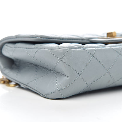 Chanel Aged Calfskin Quilted 2.55 Reissue Chain Waist Bag Light Blue 11 of 14