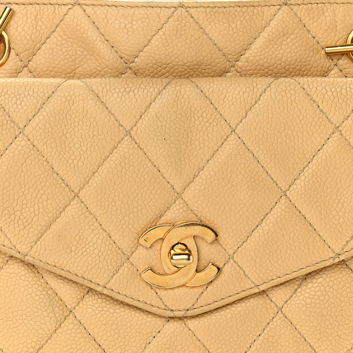 Chanel Caviar Quilted Flap Shoulder Bag Beige 9 of 11