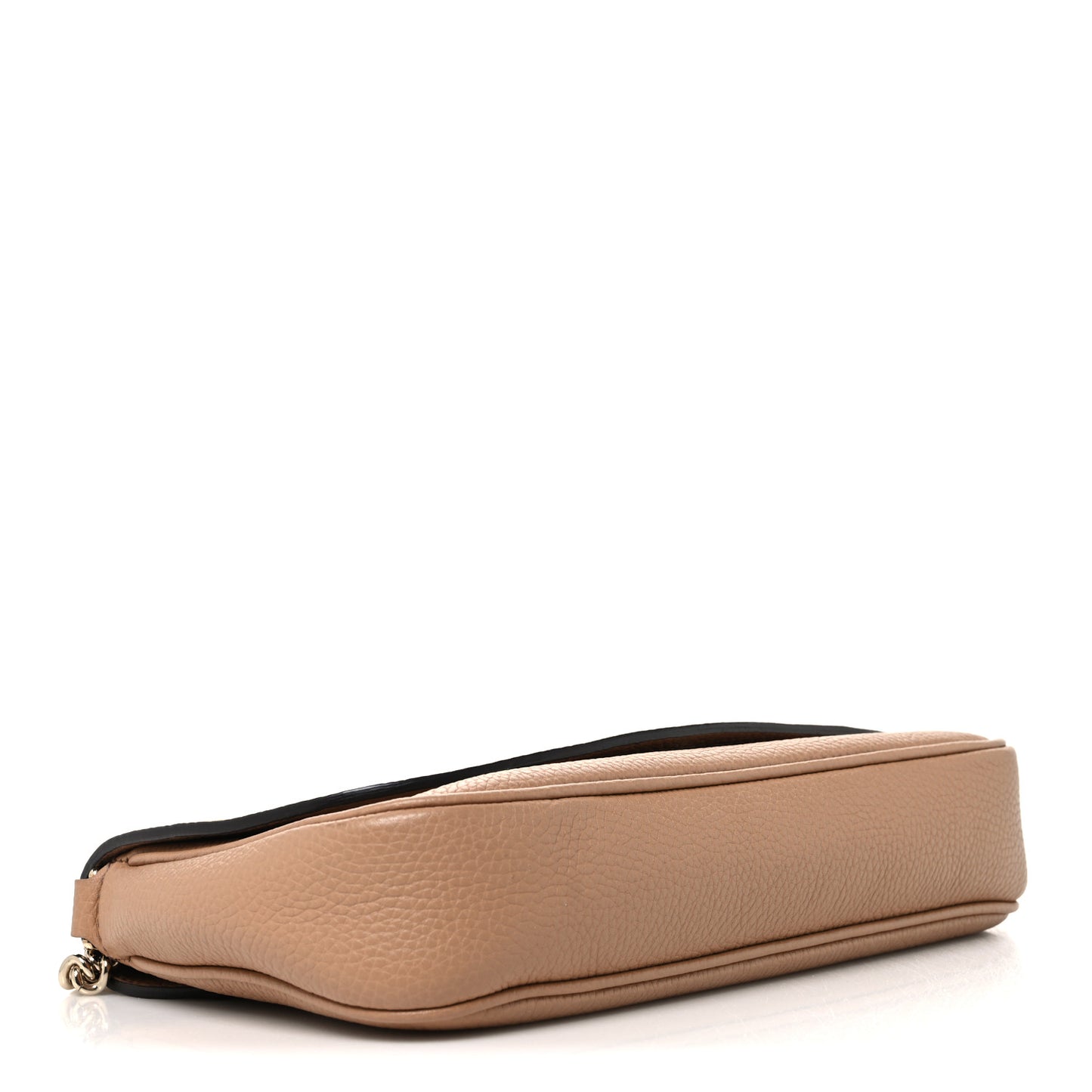Pebbled Calfskin Medium Soho Flap Crossbody Camelia