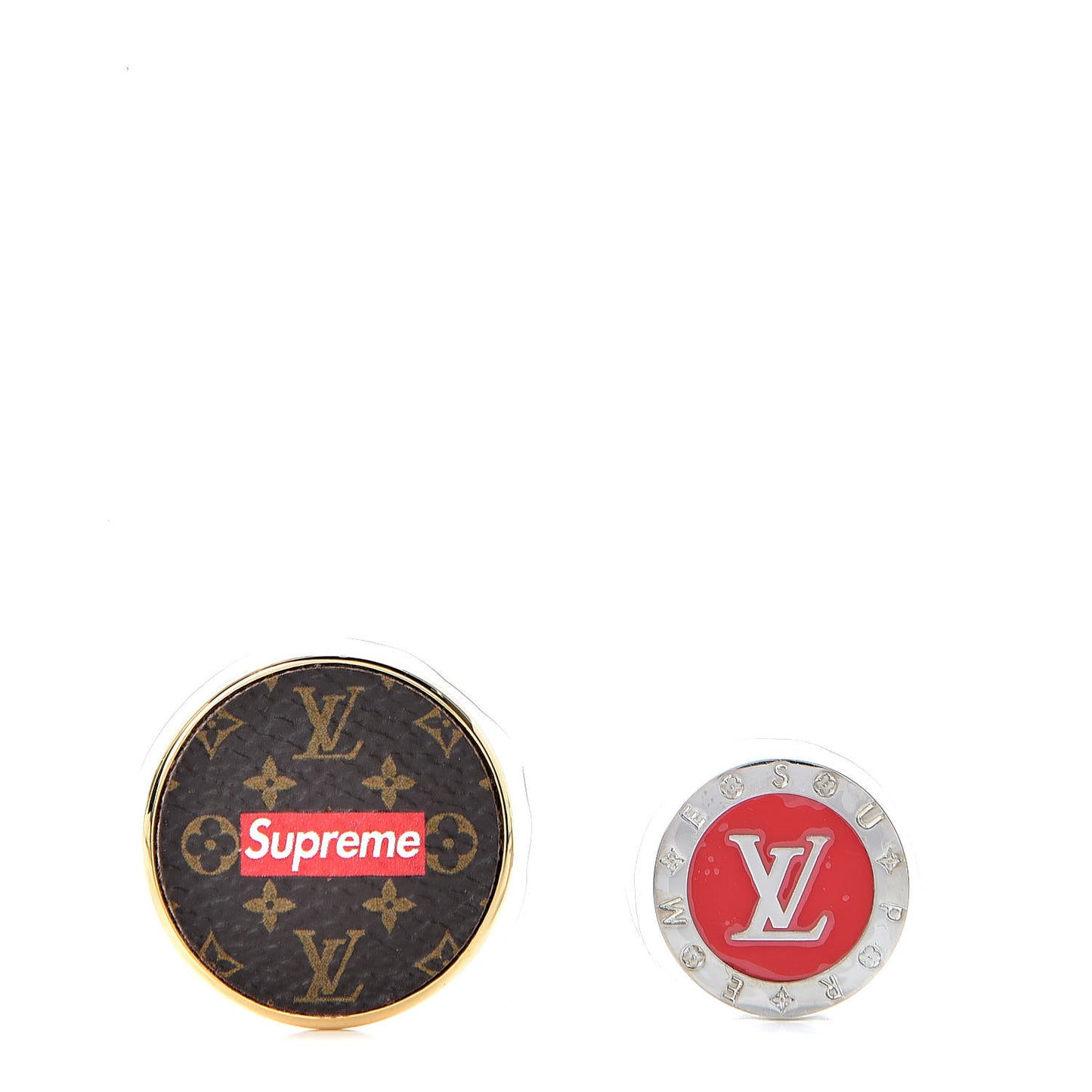 X SUPREME Monogram City Badge Brooch Set