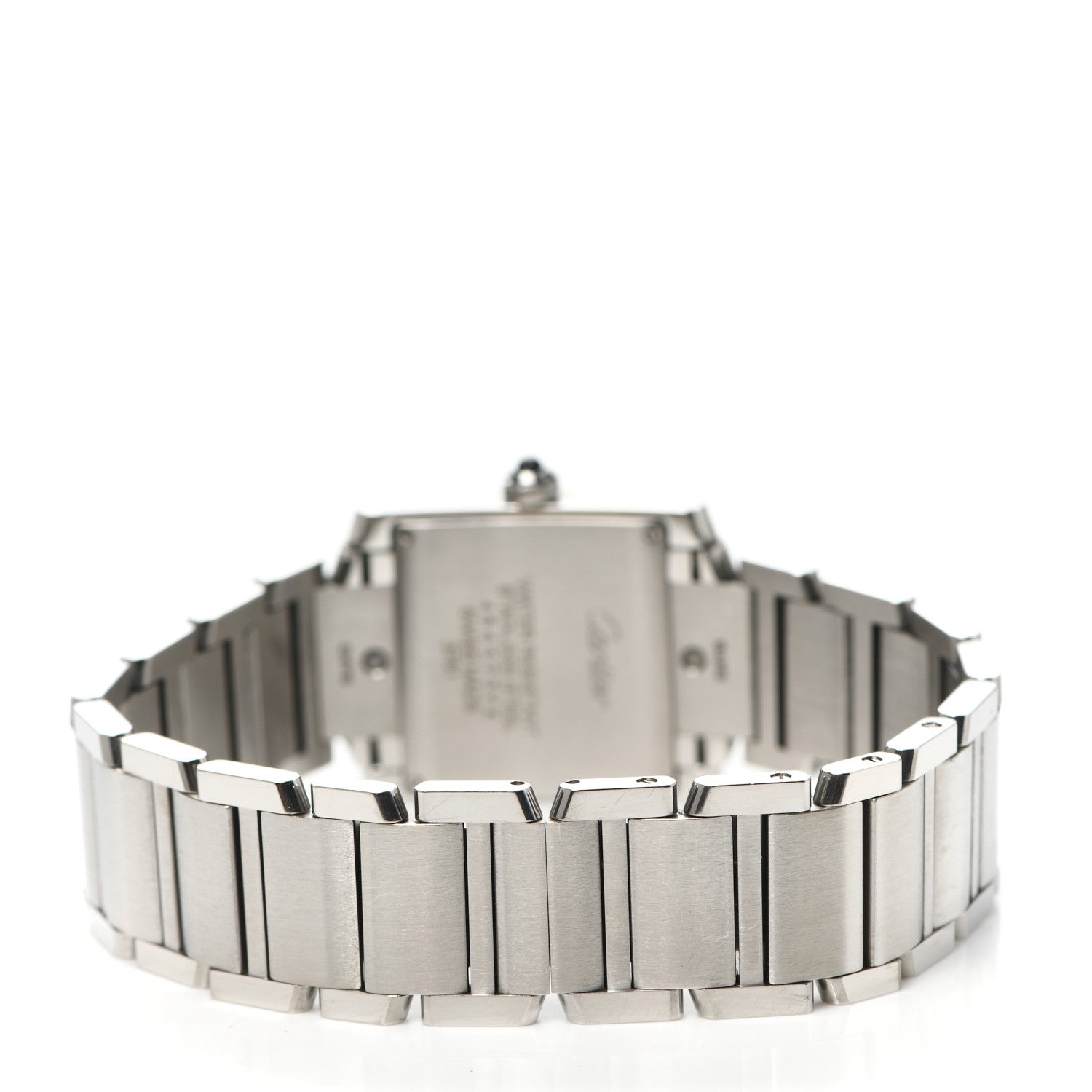 Cartier Stainless Steel Diamond Bezel 25mm Tank Francaise Quartz Watch 3 of 5