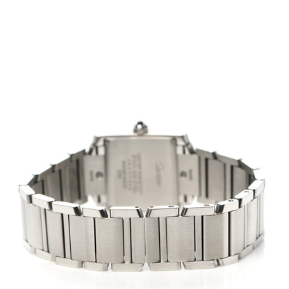 Cartier Stainless Steel Diamond Bezel 25mm Tank Francaise Quartz Watch 3 of 5