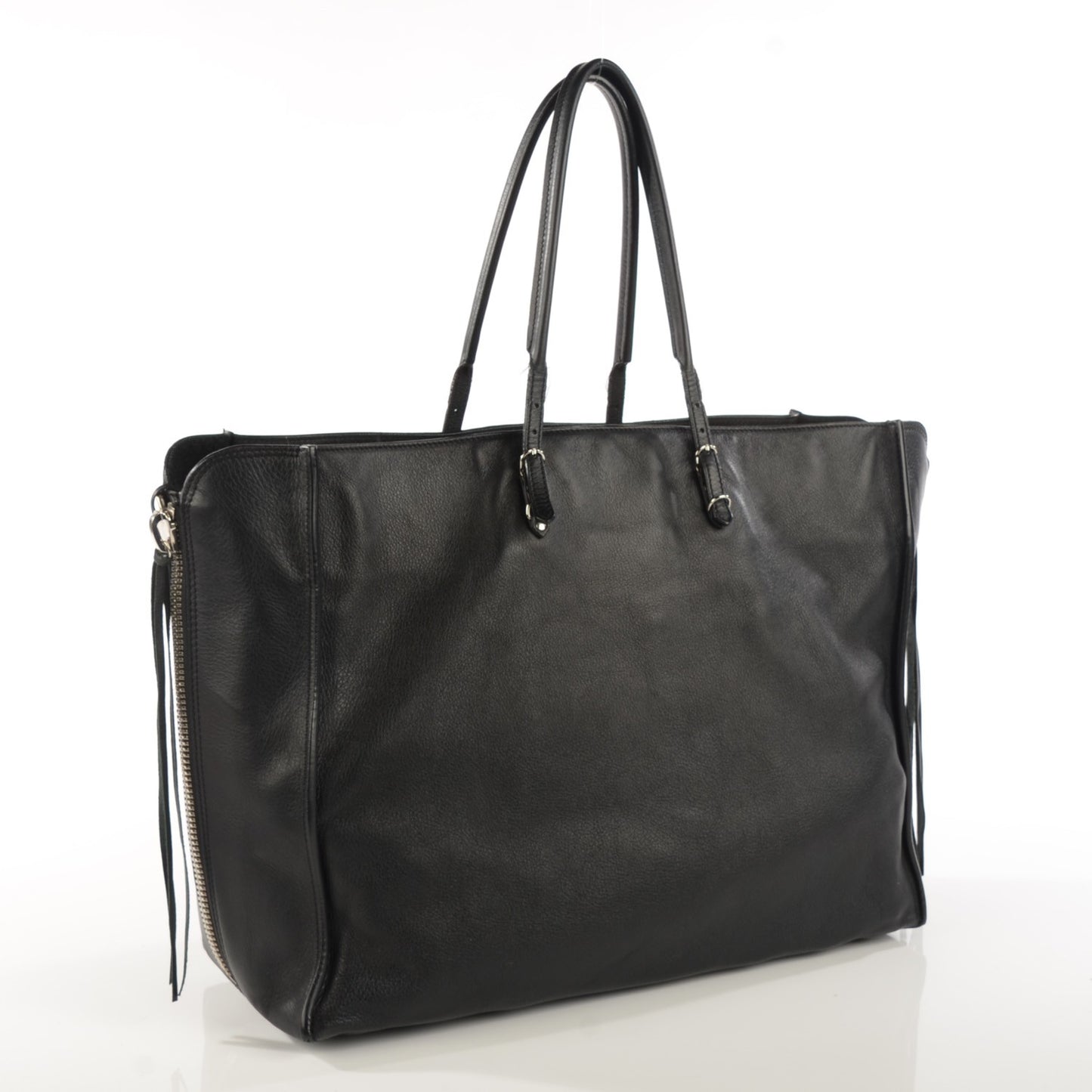 Supple Calfskin Papier A4 Tote Black